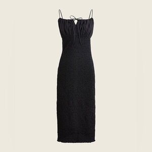 J.Crew black Smocked tie-front dress size 10